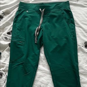 FIGS jogger pants, size medium. Hunter green. Never worn, washed once.